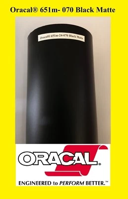 12" x 150 FT Roll Black Matte Oracal 651 Vinyl Good for Cameo Silhuette Sign 070
