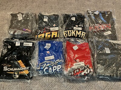 LOT OF 40  (COOL)  NHRA DRAG RACING VINTAGE DRIVERS T SHIRTS ALL SIZE SMALL