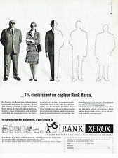PUBLICITE ADVERTISING 126  1966   photocopieur Rank Xerox