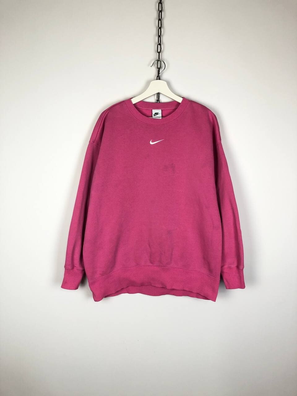 Nike Sudadera Centro Swoosh Logo Rosa Talla Grande M