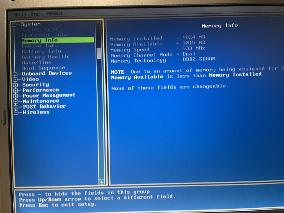 Laptop Dell Inspiron E1705 17" doble núcleo retro Windows XP Foto 4 de 4