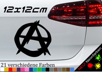 Anarchy Anarchie Aufkleber Sticker 12x12cm Punk Goth Rock Rebell Musik JDM Stern