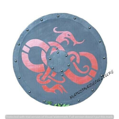 Larp Medieval Warrior Wooden Viking Shield, 24'' Wooden shield