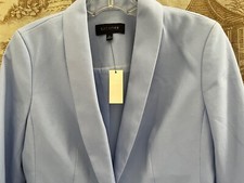 NWT 169 NEW TALBOTS COTTON STRETCH PIQUE BLAZER JACKET HYACINTH BLUE SIZE 2