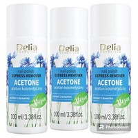 Delia Cosmetics Nail Polish Remover Express 100% Acetone 3 x 100ml Vegan