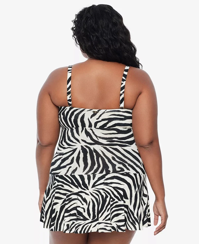Traje de baño de una pieza con falda talla grande Lauren Ralph para mujer 18 W 18 W Foto 2 de 3