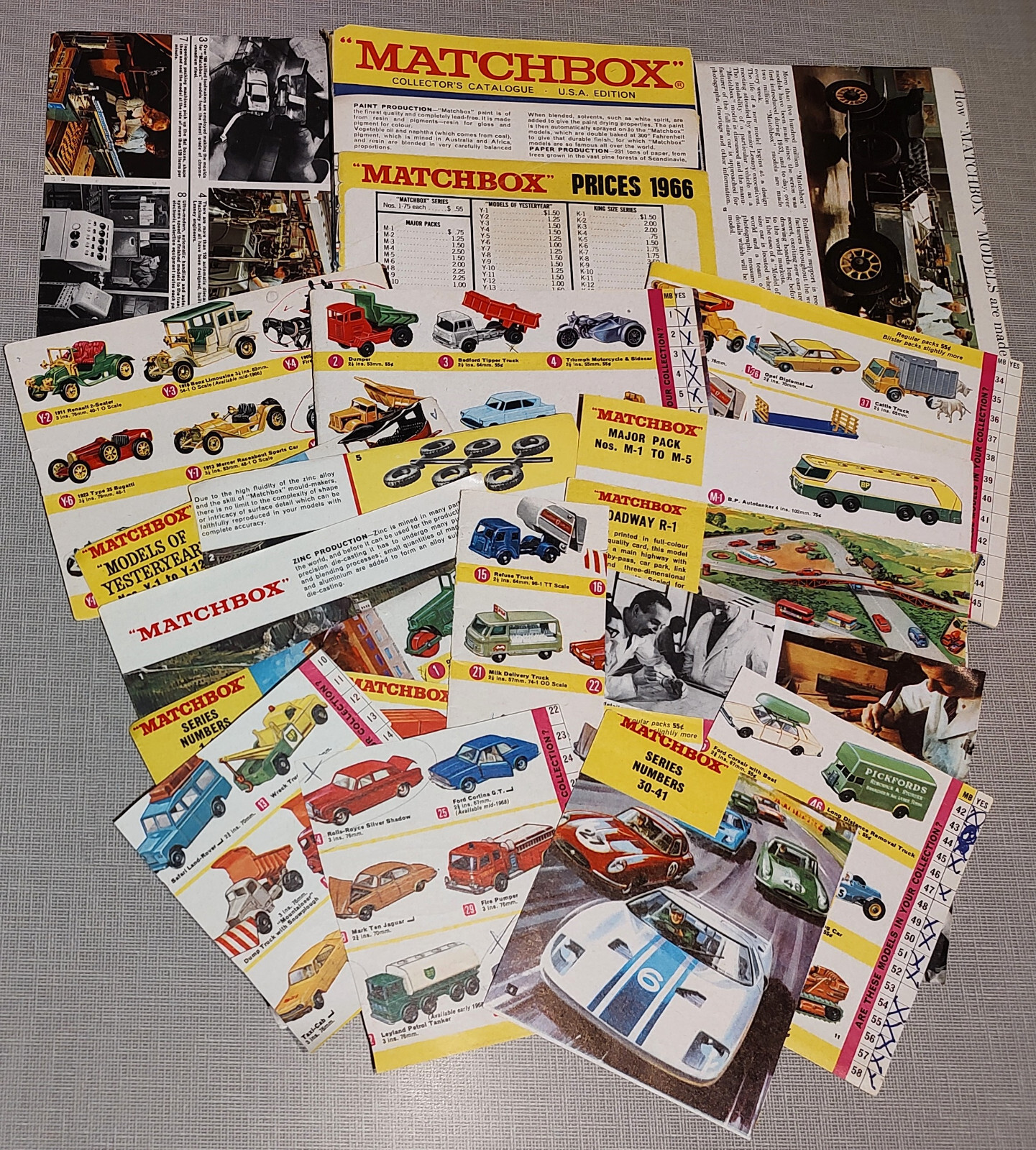 Matchbox Collector's Particle Catalogs & Pages U.S.A. Editions