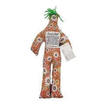 Dammit Doll Orange White Floral Daisy VooDoo Stress Relief Plush 13” Inch NEW