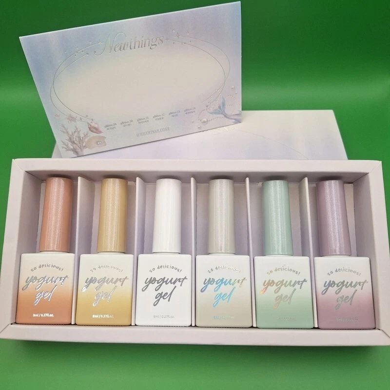 [Yogurt Nail] Newthings 6 Colors Glitter Gel Nail Polish K-Beauty