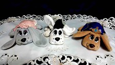 3 TONKA POUND PUPPIES DOG PLUSH Wearing Clothes