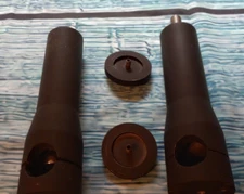 Black Round 8" Rise 1" inch Mount for DNA Paughco Springer Handlebar Risers