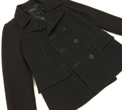 Polo Ralph Lauren Wool Naval Officer Academy Double Breasted Pea