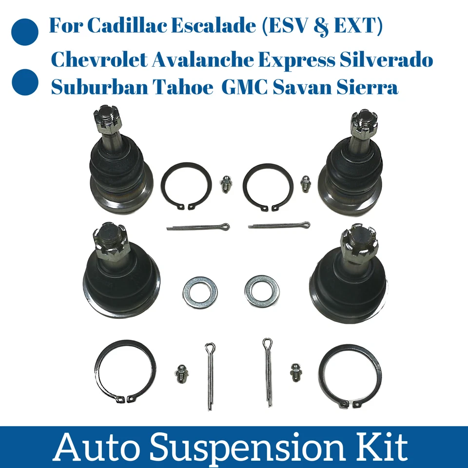 Garantía de alta calidad 4 piezas rótula delantera y superior para Cadillac Chevrolet GMC Foto 2 de 3