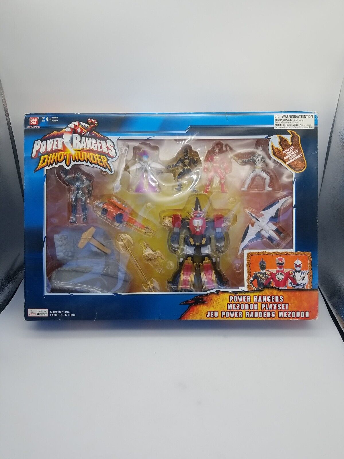  Power Rangers Dino Thunder MEZODON PLAYSET Bandai NEW SEALED VERY RARE TO FIND 