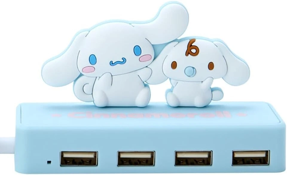 Sanrio Slim USB Hub Cinnamon Roll Port 4, 6 x 9.5 x 3cm Character 327298 - Image 2 of 3