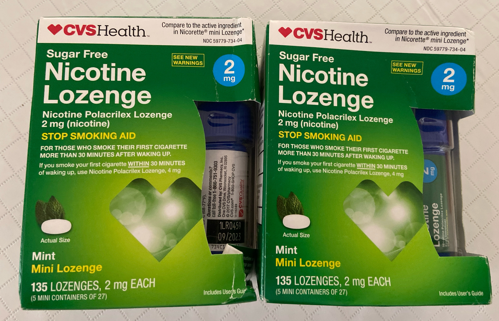 CVS Sugar Free Nicotine Lozenge 2 Mg Mint 270 Count…Lot of 2…Sealed eBay
