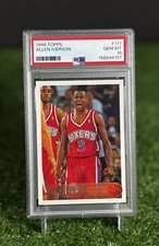 1996 Topps Allen Iverson #171 Rookie Graded PSA 10 Gem Mint RC 76ers💎New Slab📈