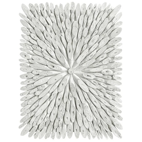 Uttermost 04342 Bahama 30" Tall Plywood and Wood Abstract - White - Picture 1 of 5