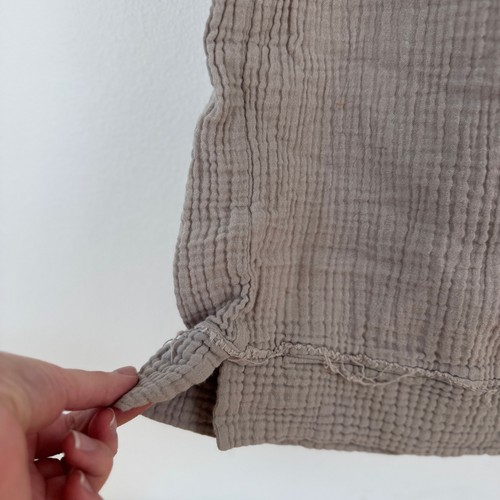 Carly Jean Los Angeles Gaze Wide Leg Cropped Hose Gr. L taupe Boho Strand - Bild 9 von 11