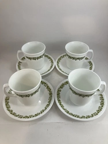 Corning/Corelle Spring Blossom Crazy Daisy - Cup & Saucer Sets [Set of 4]