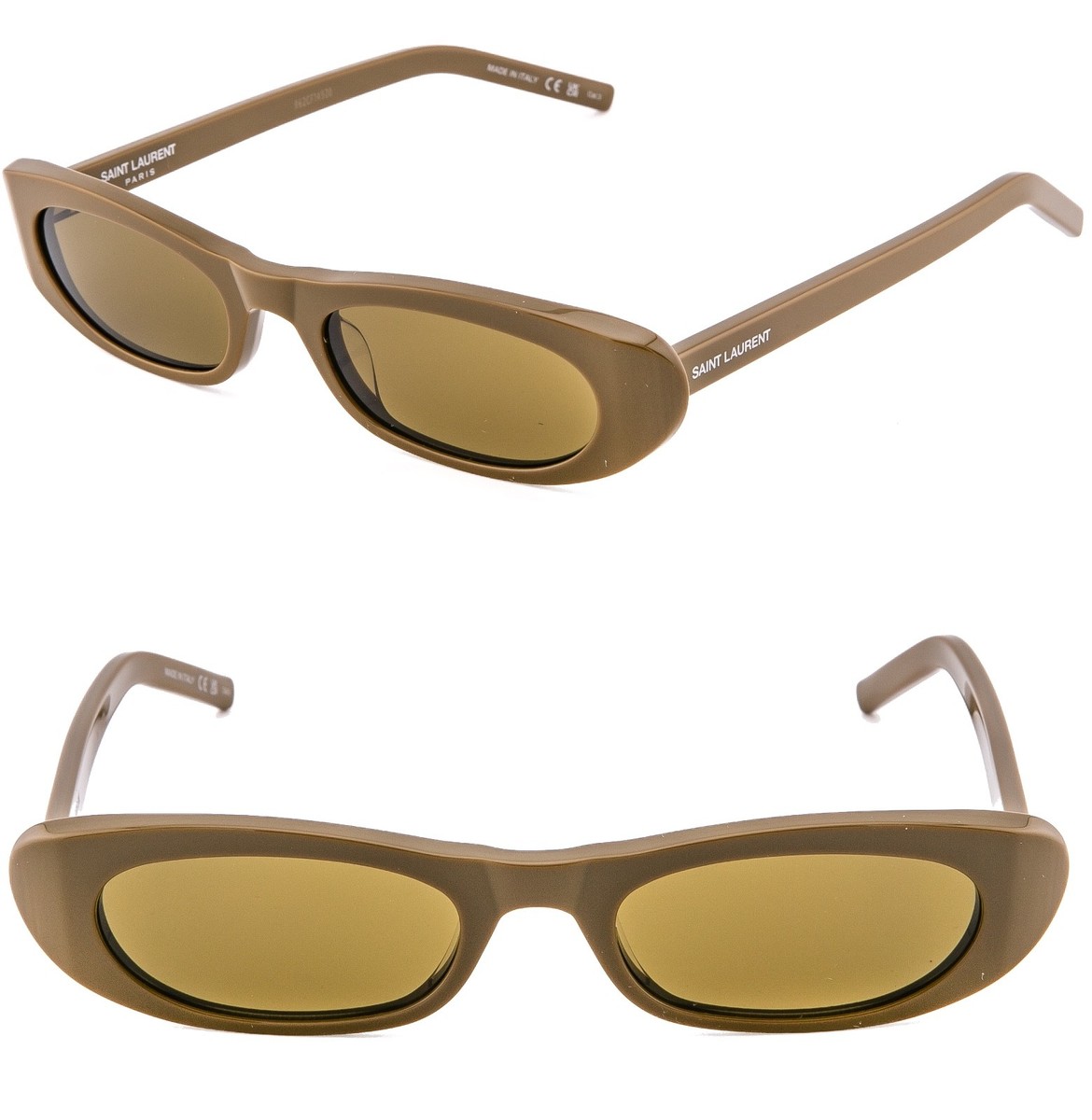 SAINT LAURENT SHADE SL 557 SL557 Licorice Brown Narrow Slim Oval SAINT LAURENT SHADE SL 557 SL557 Licorice Brown Narrow Slim Oval