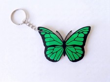 Green Butterfly Keychain Animal Keyring Backpack Charm Nature Lover Gift