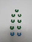 Vintage Playmobil Ankle Bracelets Lot Of 9 Green And Blue