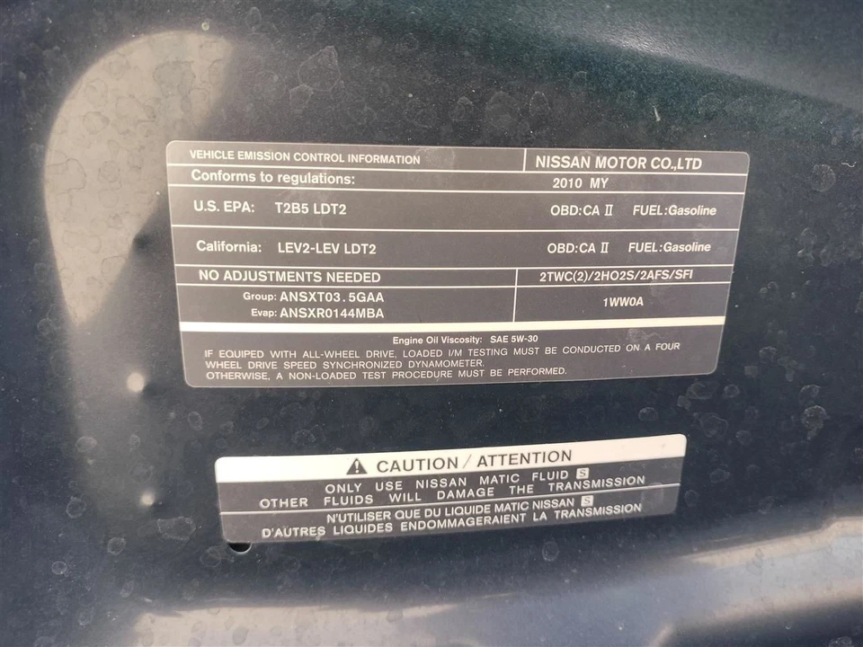 FRONT DIFFERENTIAL CARRIER ASSEMBLY 38500AR55A 2009-2012 INFINITI FX35 Foto 4 de 4