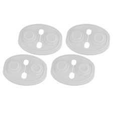 4pcs Silicone Car Auto Door Lock Cover Door Latch Protection White