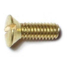  8-32 x 1/2" Brass Coarse Thread Slotted Oval Head Machine Screws