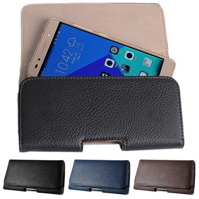 Horizontal Carrying Leather Holster Pouch Case For Galaxy S24 Plus Ultra S24 FE