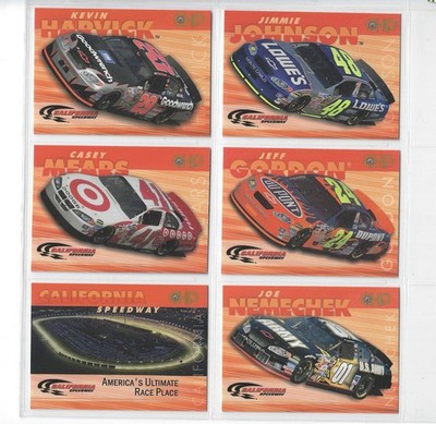 2004 Super Shots CALIFORNIA SPEEDWAY-CHP-Complete 6 card set-Straight to pages