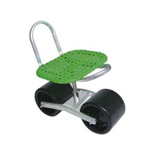 Mobile Garden Workseat Garden Chair Adjustable 360 Degree Swivel Seat Lawn Wagon