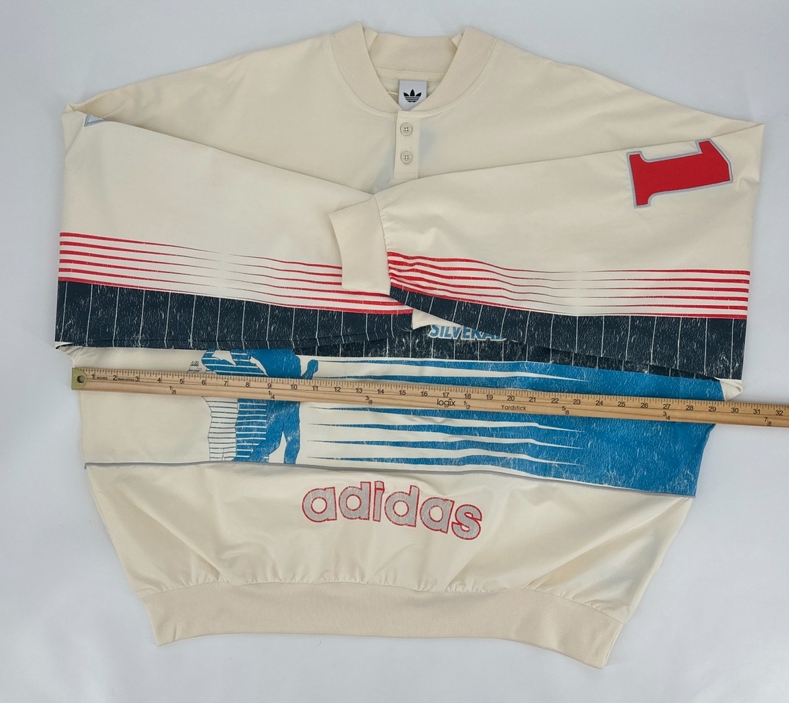 Adidas Silverado Spikers Jacket Womens XL Beige Summersport Crew