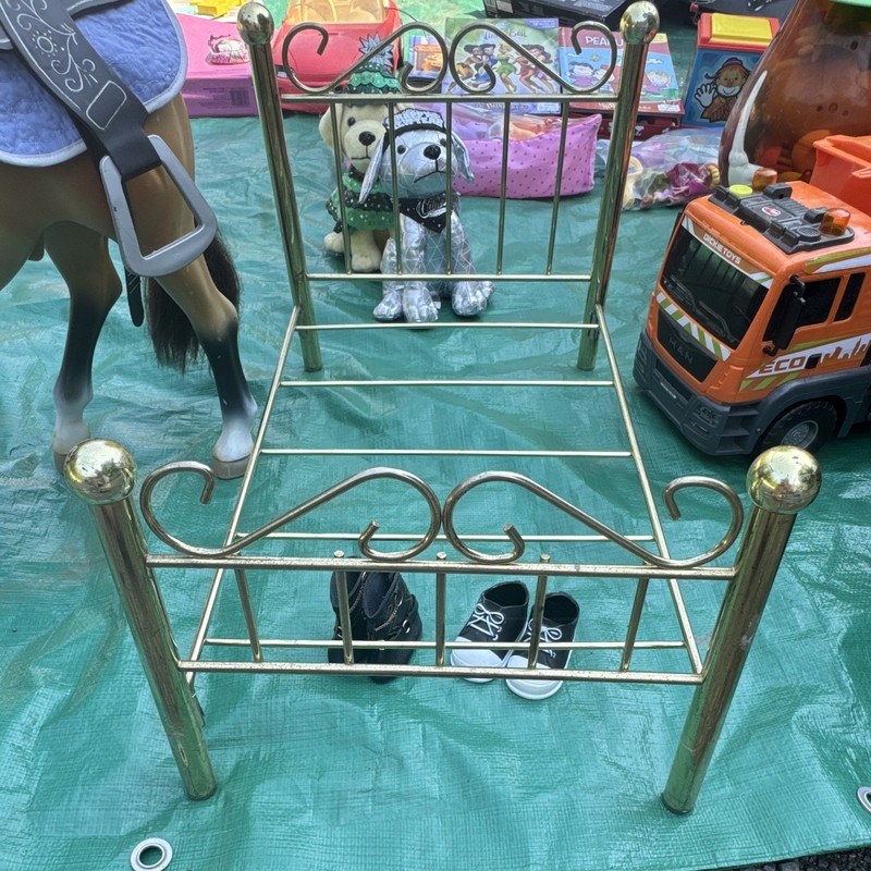 vintage Pleasant Company American Girl Samantha Parkington doll brass bed frame
