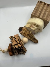 XL Small Animal Enrichment Toy: Natural Chew, Cork, Loofah
