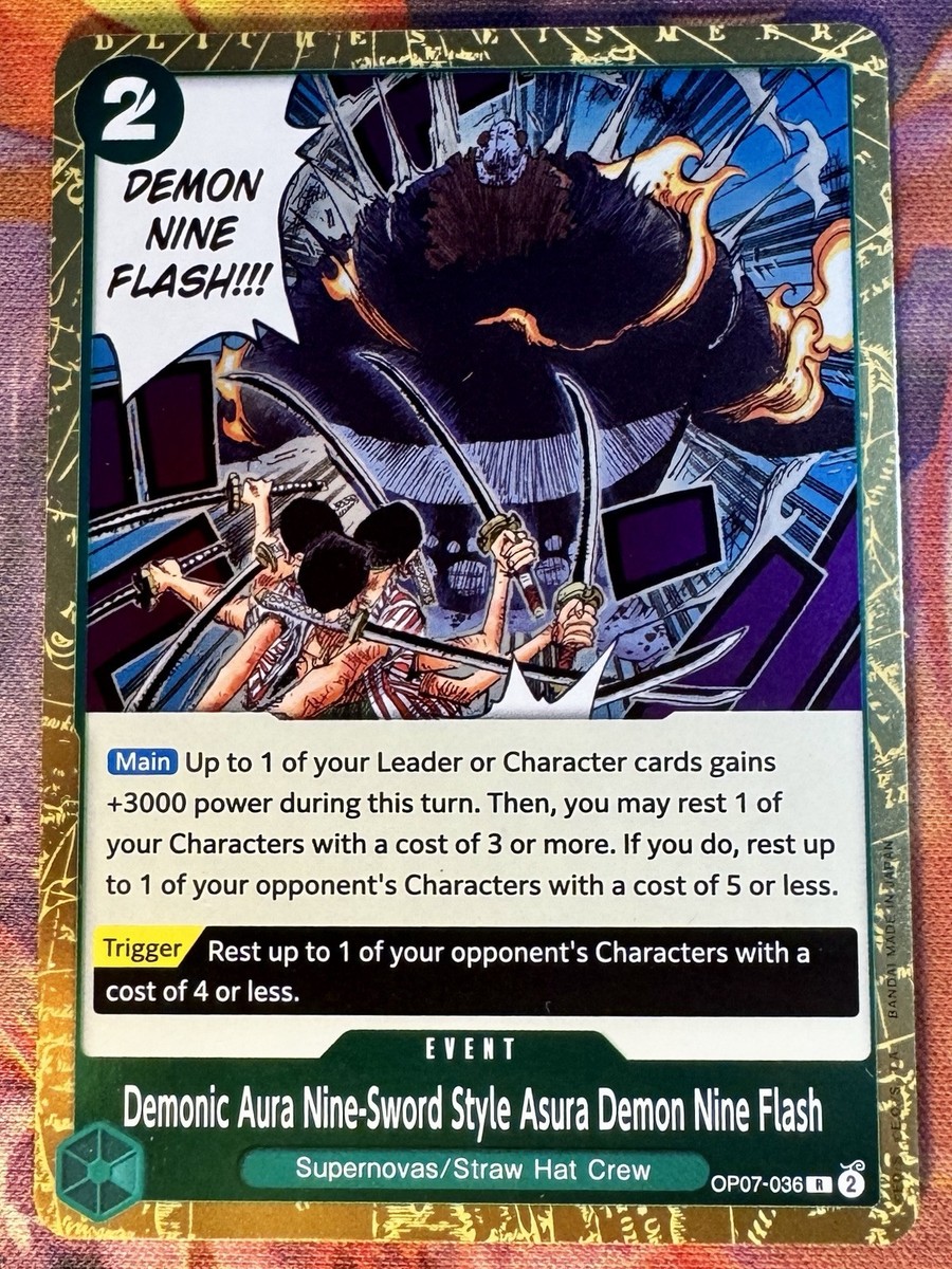 One Piece TCG Demonic Aura Nine-Sword Style Asura Demon Nine Flash