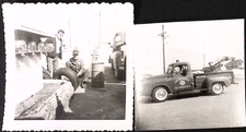 1950s Welch's Service Station & Tow Truck Sea Bright NJ Snapshots LOT OF 2