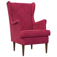Sessel Samt Weinrot Wohnzimmer Lesesessel GemüTlich Polstersessel Design