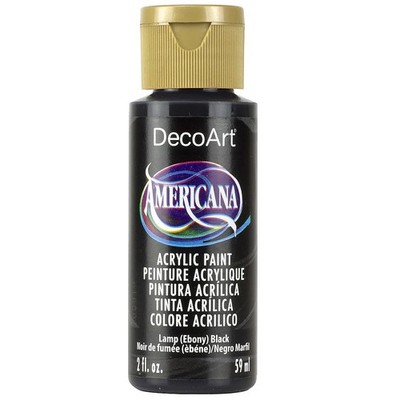 Acrylfarben - Americana Acrylic - DecoArt - Lamp (Ebony) Black 59 ml