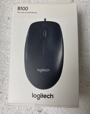 Lot of 10 Logitech B100 910-001439 Corded Optical USB Mouse