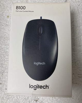 Lot of 10 Logitech B100 (910-001439) Corded Optical USB Mouse