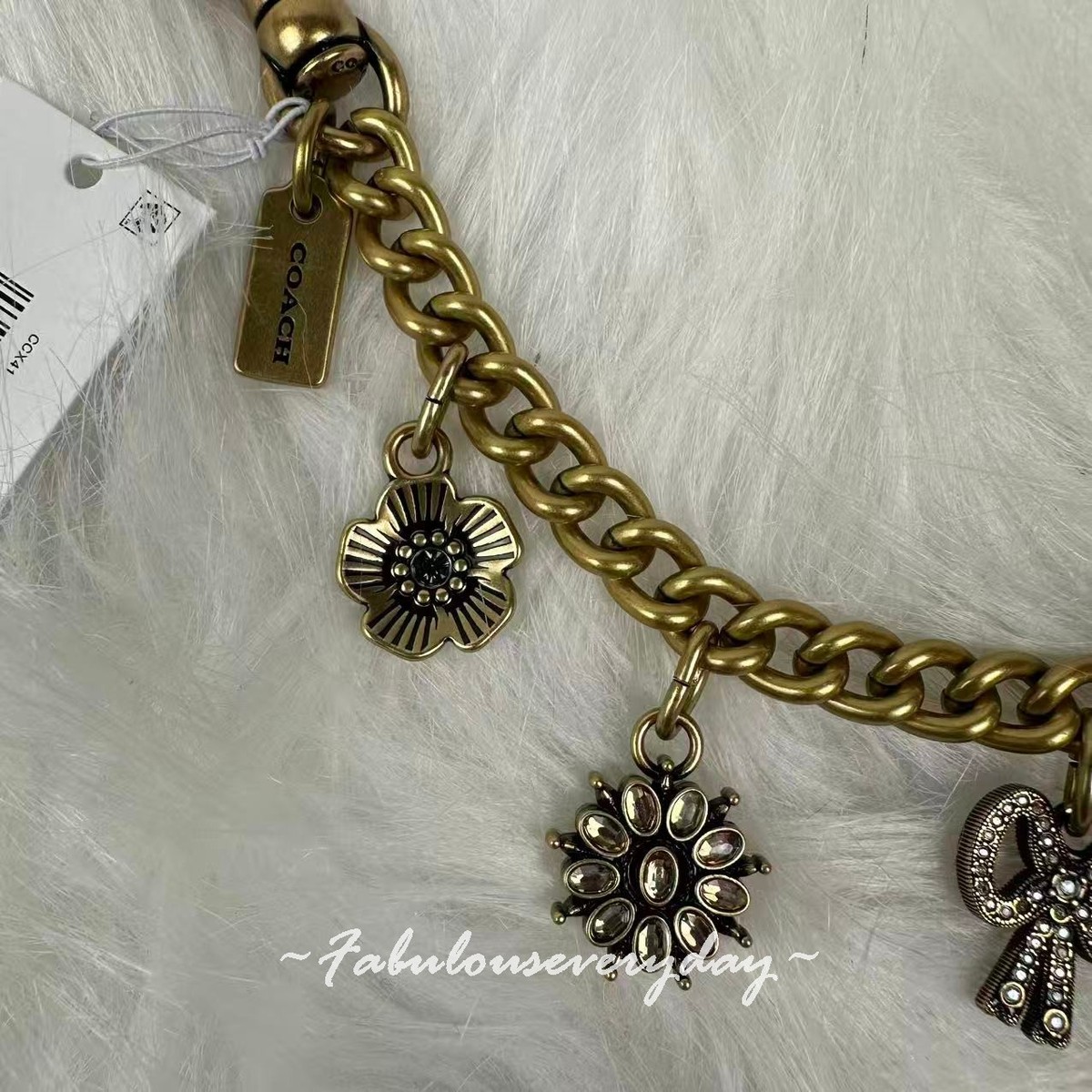 Coach Crystal Motif Chain Bag Charm CCX41 NWT | eBay