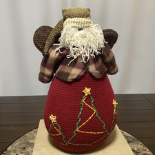Large Standing Country Santa Stuffed Christmas Trees 17  Tall Sturdy Base