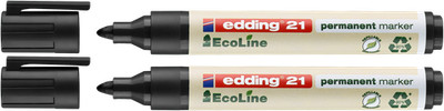 2x edding 21 EcoLine Permanentmarker schwarz