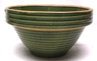 McCoy Beehive Ring Ware Green Pottery Bowl No 10