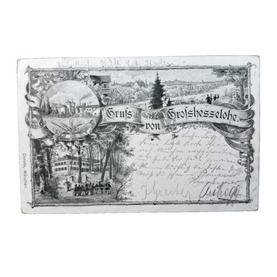 Ansichtskarte Postkarte Großhesselohe Pullach Bayern Lithographie Gelaufen 1901
