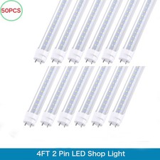 50Pack 28W 4FT Led Tube Light 4 Foot G13 2-Pin Dual Power Led Shop Light 5000K