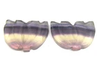 43.94Ct 2 PCS UNHEATED HUGE CARVING BI COLOR FLUORITE FROM BRAZIL
