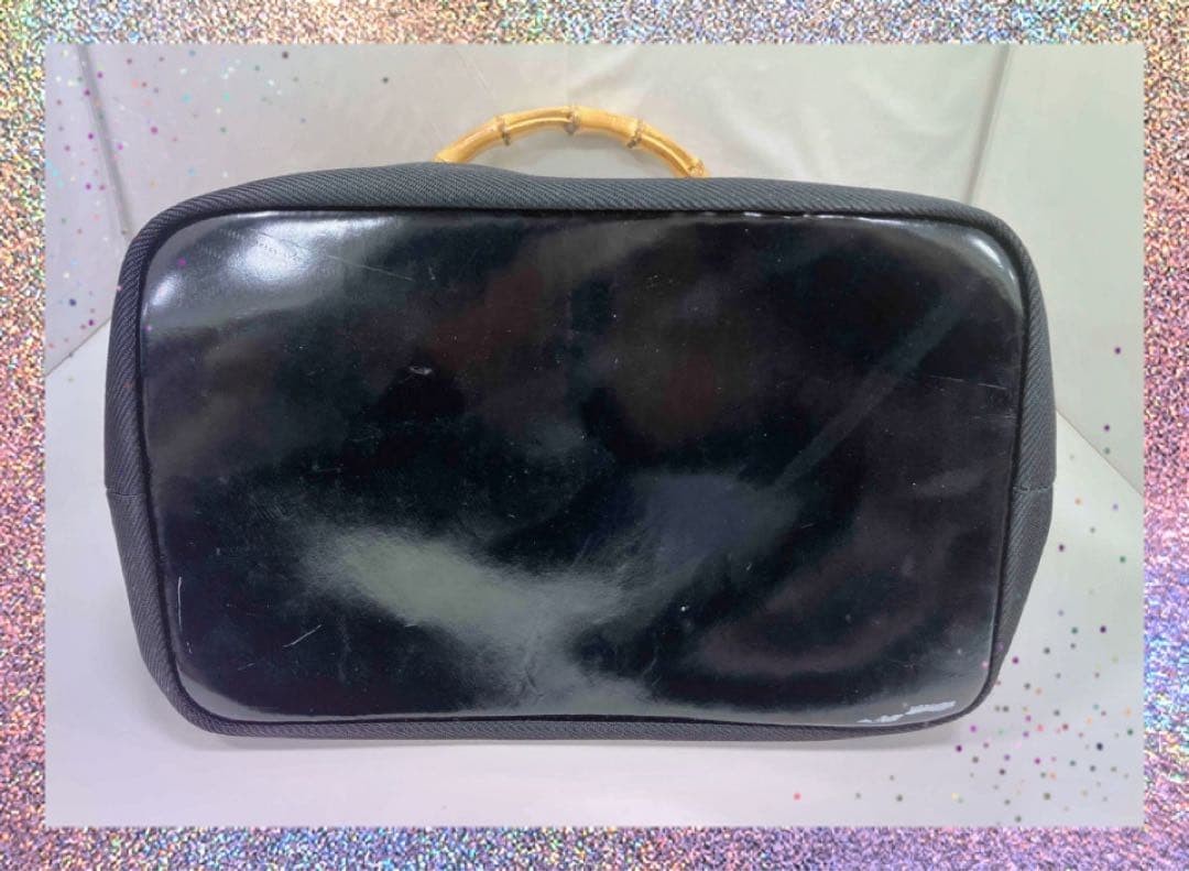 GUCCI Nylon Black Tote Bag Shoulder Bag Bamboo Good Condition thumbnail 3